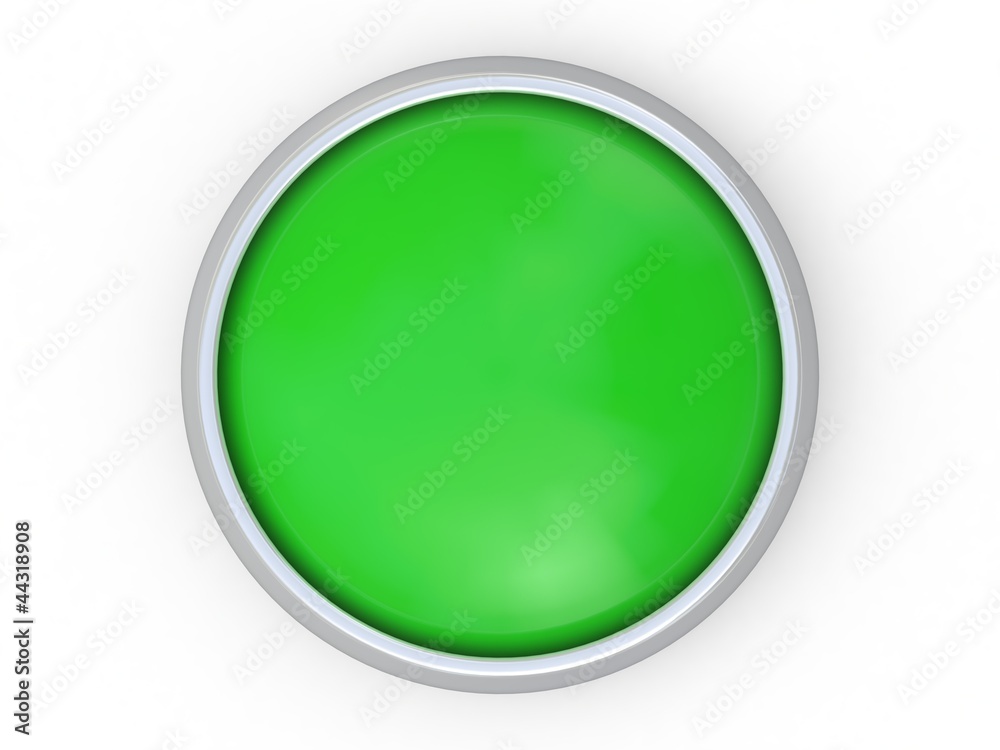 3d green button isolated on white background 3d green button isolated on white background