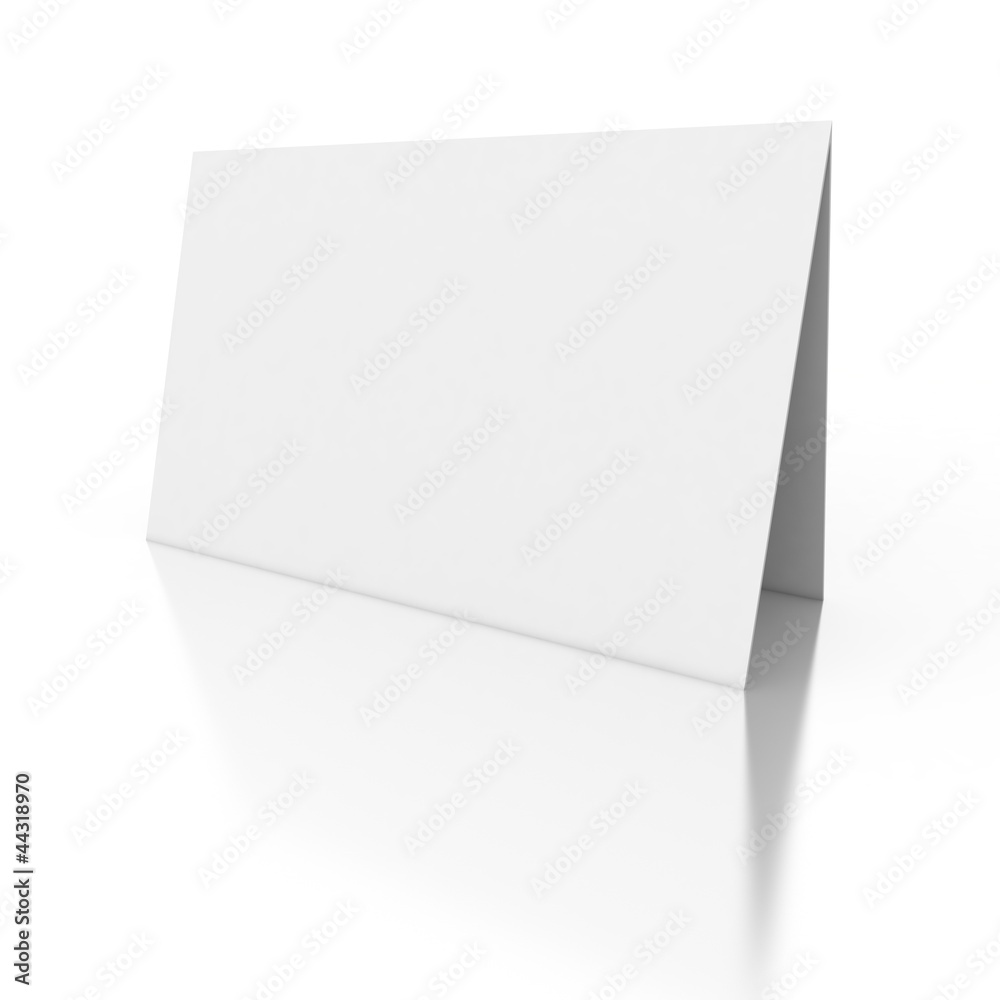 3d white blank paper card isolated on white background 3d white blank paper card isolated on white background