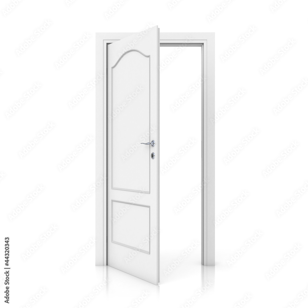 3D white door - open version 3D white door - open version
