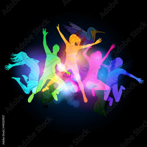 Happy Jumping People