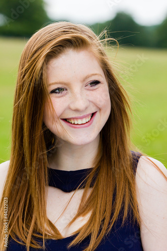 Young Girl Smiling & Laughing