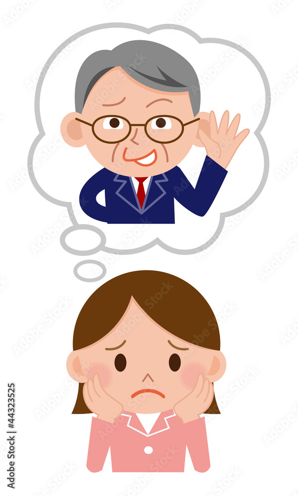 Obraz premium セクハラ 女性