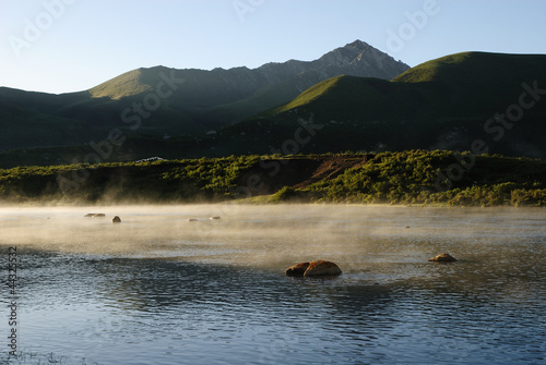 fog on the lake photo