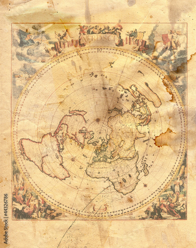 vintage map of the world