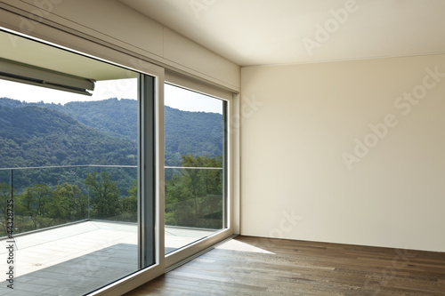 modern interior  empty room with window