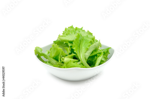 Photos Fresh salad bowl, white background