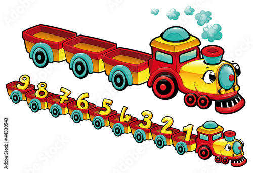 Funny train. Cartoon and ve...