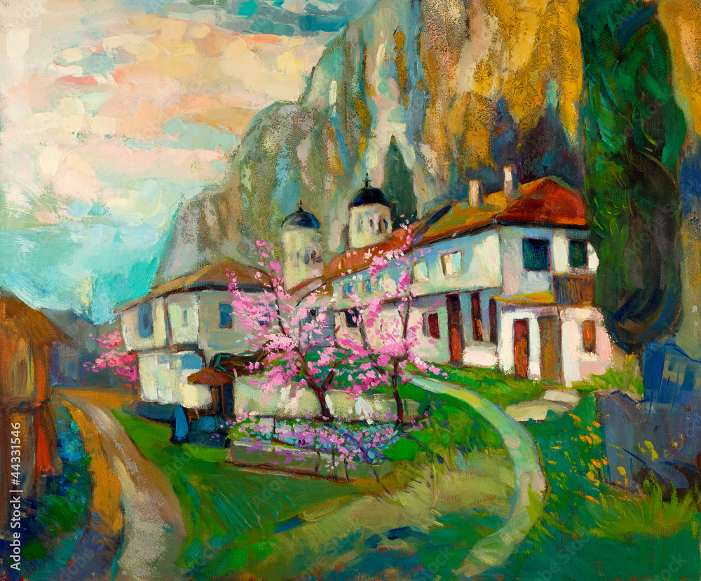 Obraz premium Bulgarian Village in the mountain