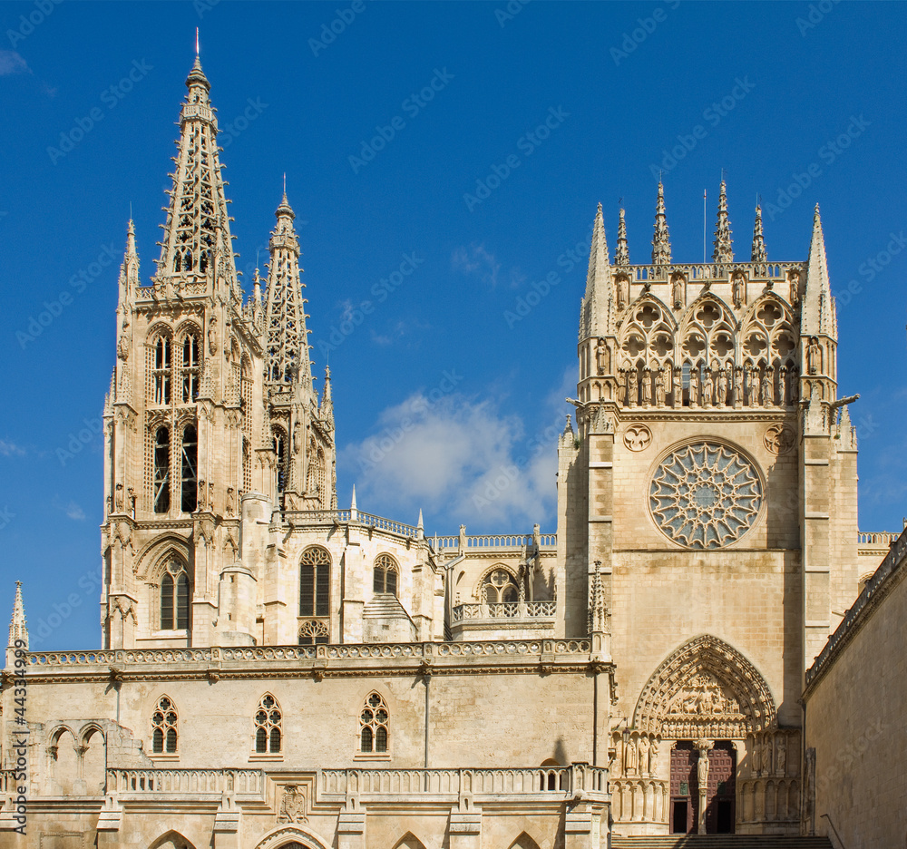 Sarmental Facade of Burgos Gothic Cathedral. Spain