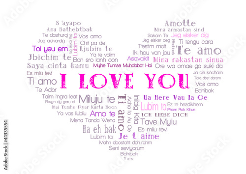 i love  you tagcloud