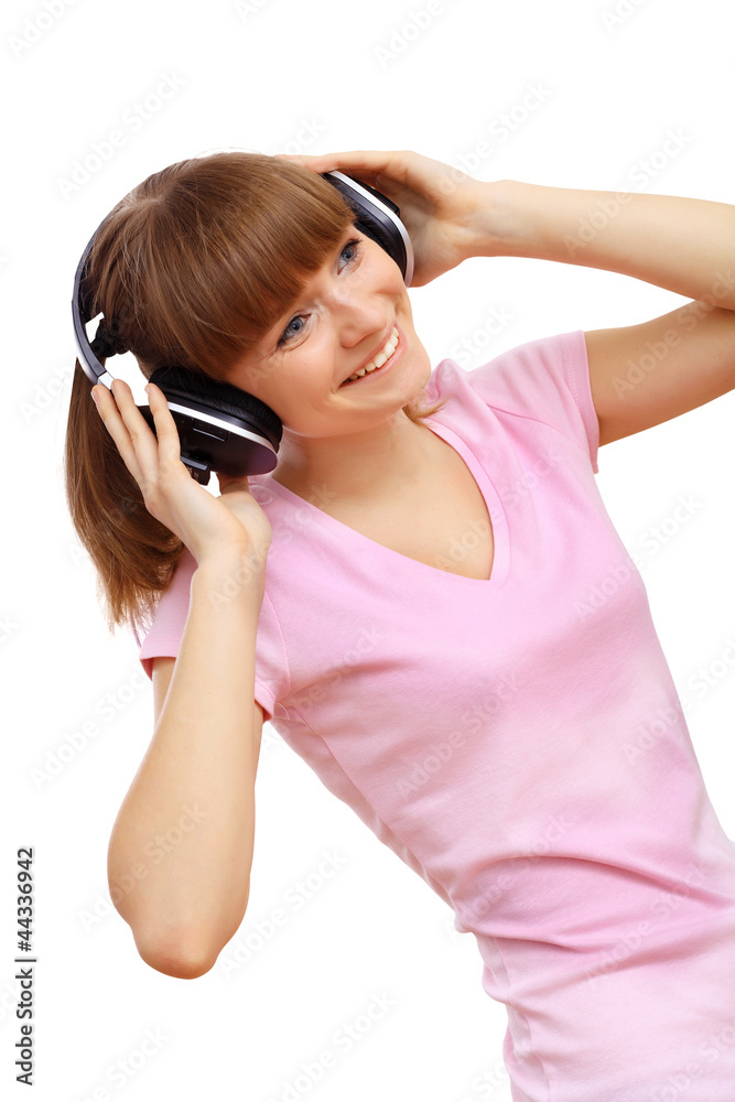Happy smiling girl dancing Happy smiling girl dancing
