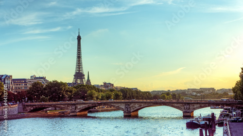 Eiffel tower and Seine river