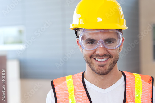 portrait of a happy construction worker