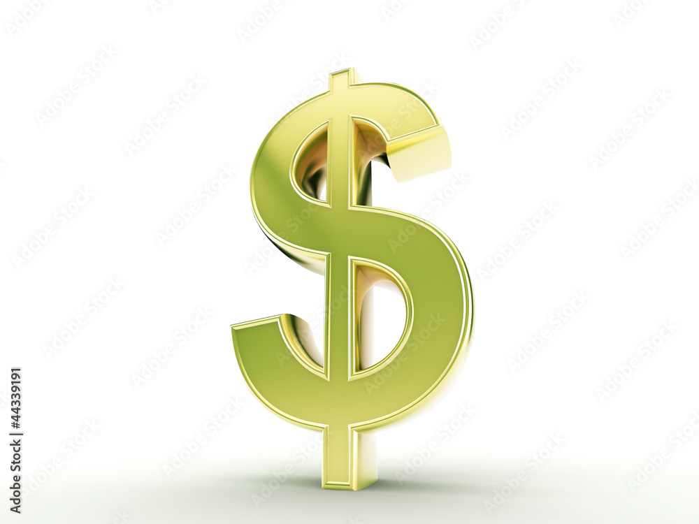 Obraz premium gold dollar sign