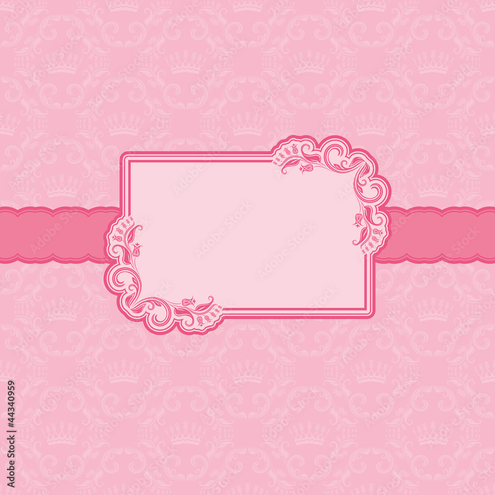 Template frame design for greeting card .