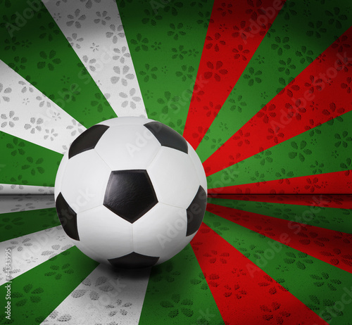 soccer football on color background seem nation flag