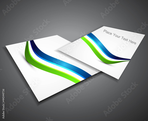 abstract Professional business corporate brochure design wave pr