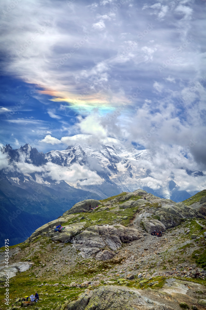 Nuage Arc-en-ciel - Massif du Mont-Blanc
