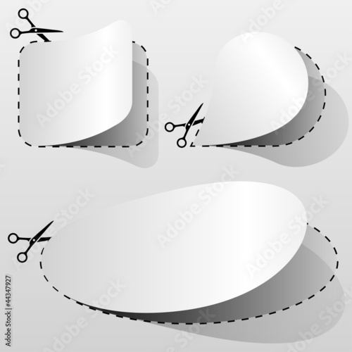 Blank white advertising coupon