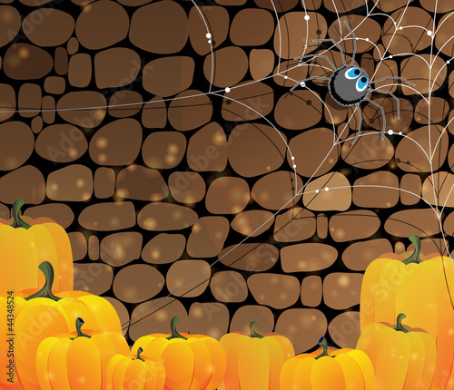Dark dungeon. Halloween background.