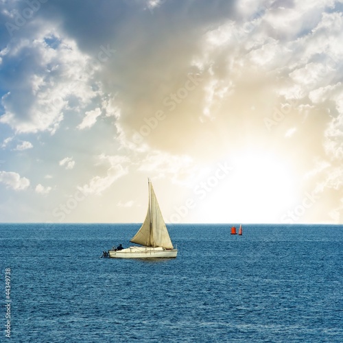 sail yacht  in a sea