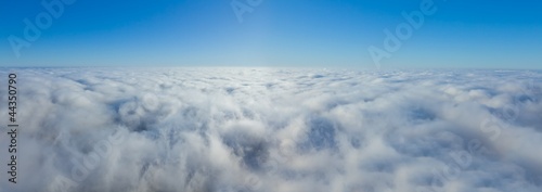 blue sky panorama higher densy clouds