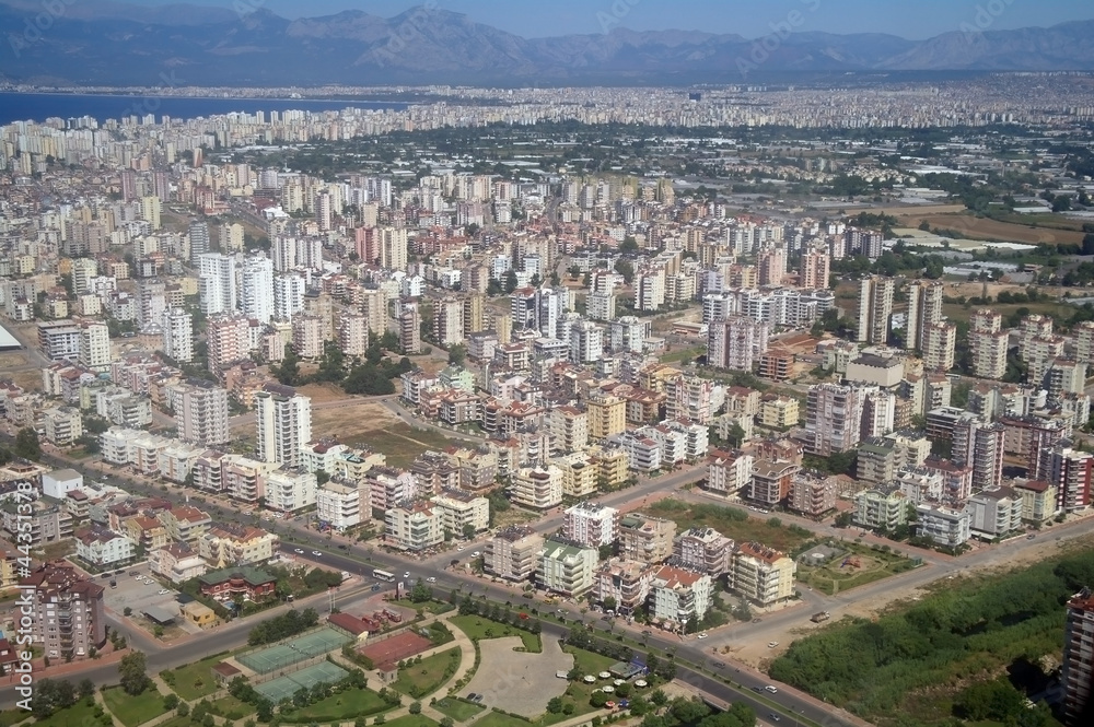 Air photo of Antaly city in Turkey.