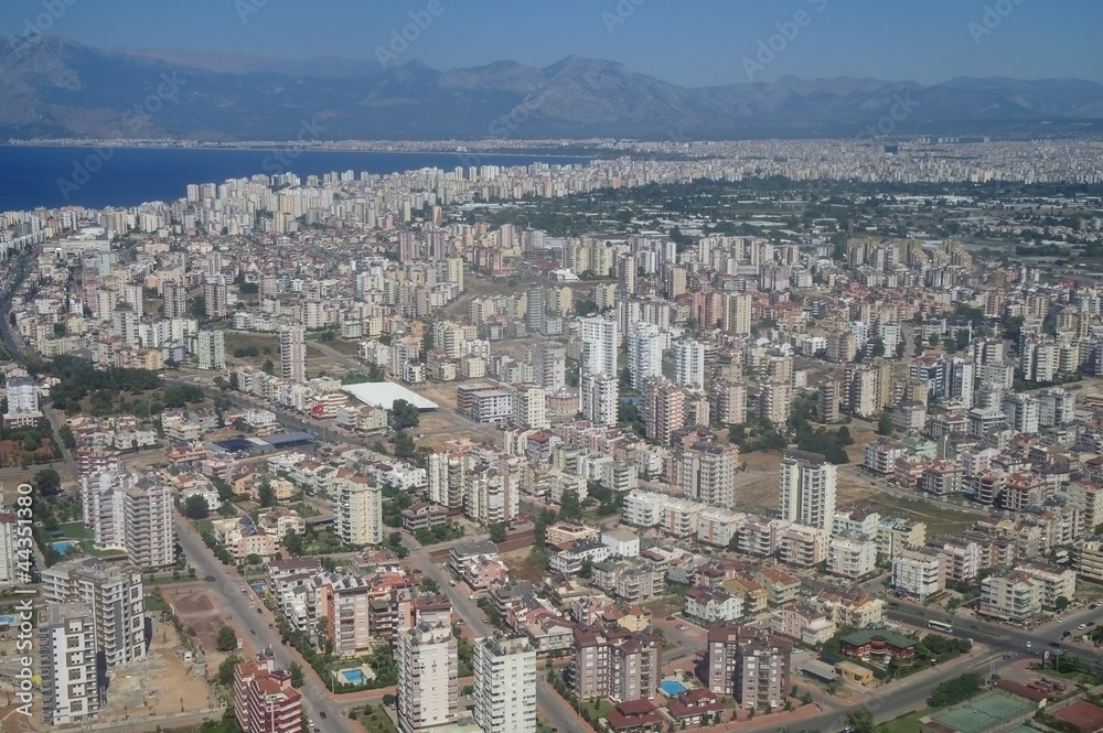 Air photo of Antaly city in Turkey.