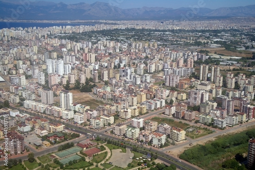 Air photo of Antaly city in Turkey.