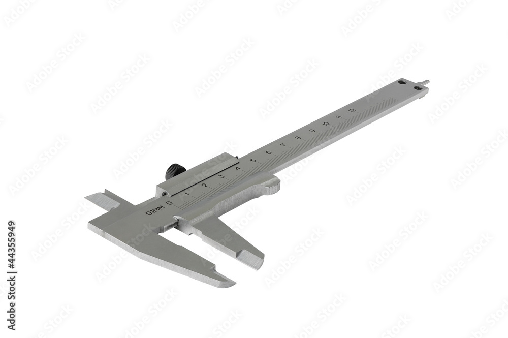 Sliding calipers isolated on the white background Sliding calipers isolated on the white background