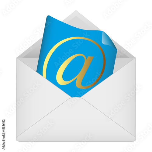 Email symbol in envelope
