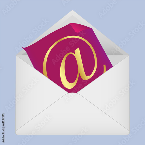 Email symbol in envelope