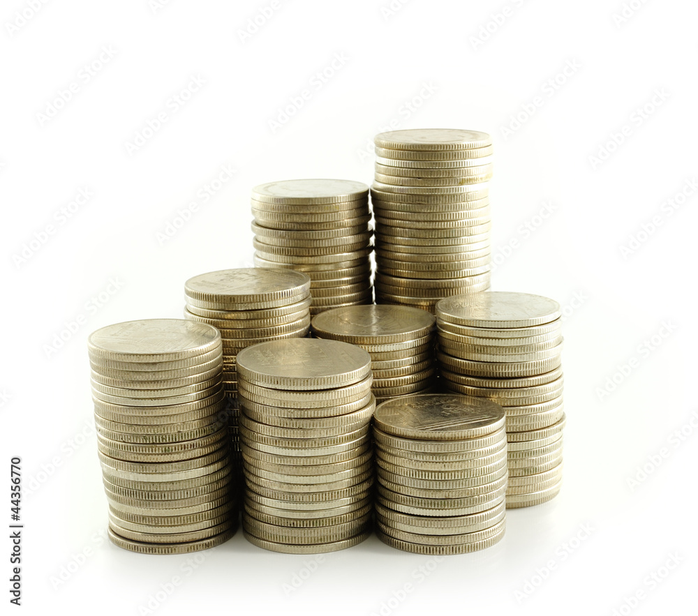 Coin thai bath on white background Coin thai bath on white background