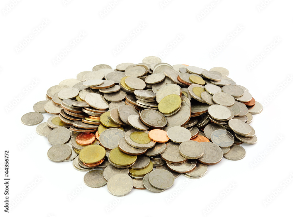 Coin thai bath on white background Coin thai bath on white background
