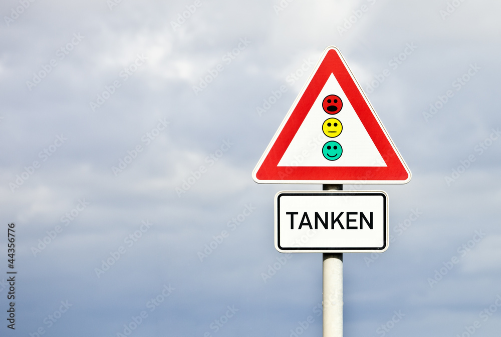 Schild Tanken 