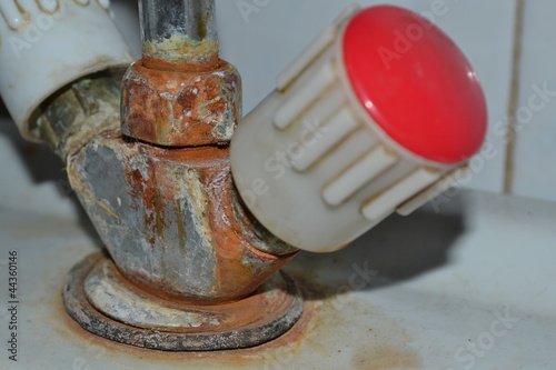 rusty water tap mixer photo