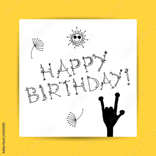 Birthday postcard for your design