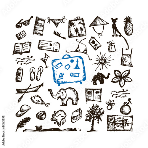 Summer vacations sketch for your design