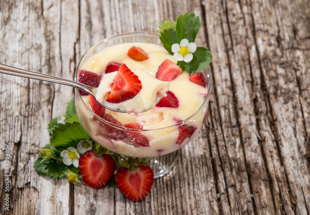 Bowl of Pudding with spoon Bowl of Pudding with spoon