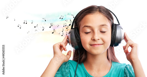 Konstfotografi The girl listening to music
