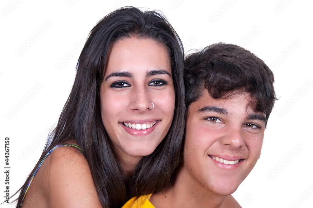 Happy smiling couple in love Happy smiling couple in love