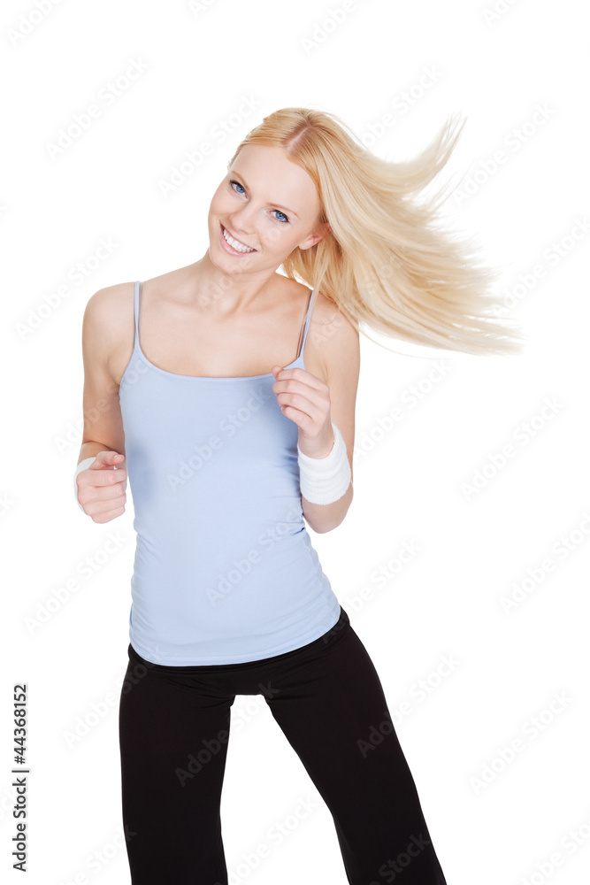 Beautiful woman enjoying Zumba Fitness Beautiful woman enjoying Zumba Fitness