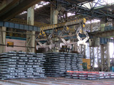Steel ingot in production workshop