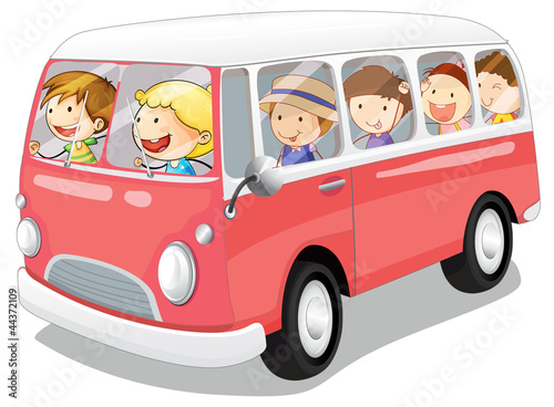 kids in a bus