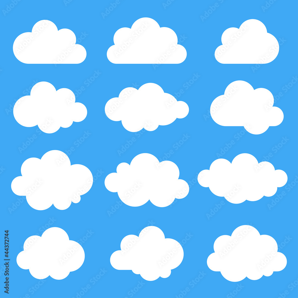 Set of  clouds, vector illustration