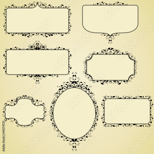 Retro Floral Ornament Set : Label