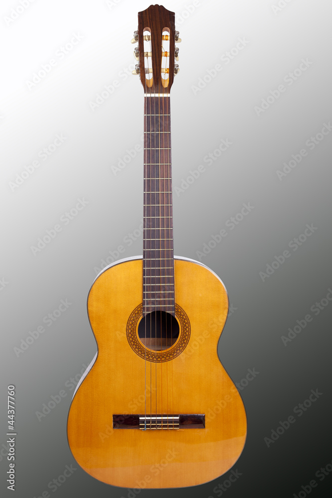 Fototapeta premium Gitarre akustisch, SW-Verlauf