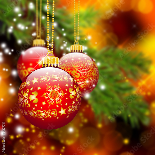 Obraz na płótnie Weihnachten, Weihnachtsdeko, Hintergrund, Weihnachtskugel, Kugel w salonie