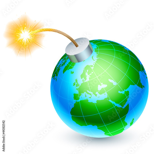 Earth bomb concept.