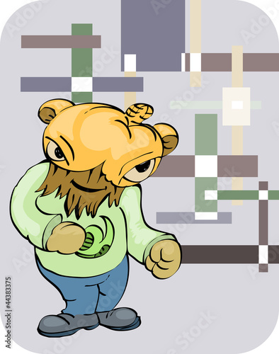 bearded old man standing